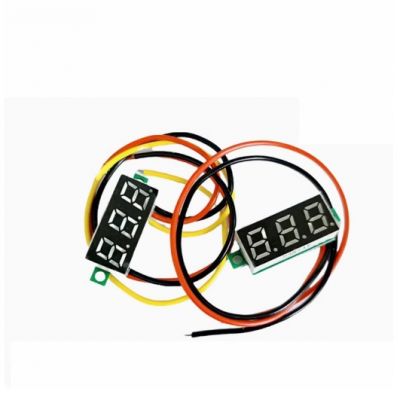 IC995 0.28吋 2線式直流電壓表 綠光顯示 DC 0~100V 小型數位電壓監控模組