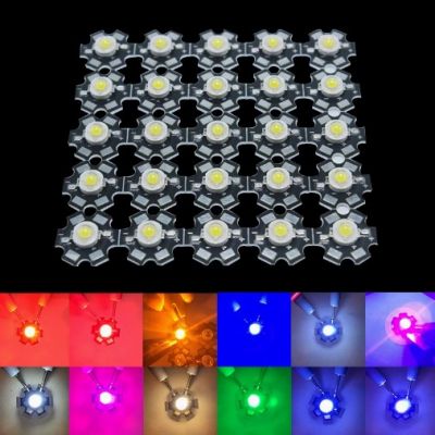 3W高亮LED燈珠 黃光 5V直流電+16mm鋁基板 散熱強 適用手電筒照明改裝