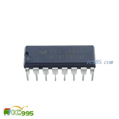 IC995 74LS161N 同步4位二進制計數器 DIP-16 可預設 清除時脈控制 時脈輸入 脈波產生